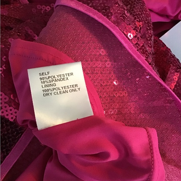 NWT tadashi Shoji pink sequin dress with low back XL - Picture 5 of 7